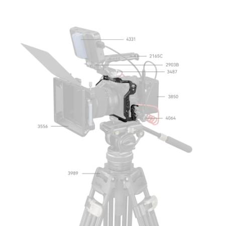 SmallRig 4201B - zestaw, klatka + zacisk, przykład użycia
